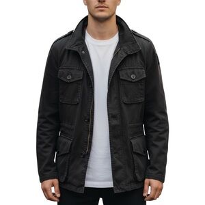 Diesel Men's Black Military Field Jacket